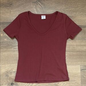 Red Fitted Short Sleeve T-Shirt